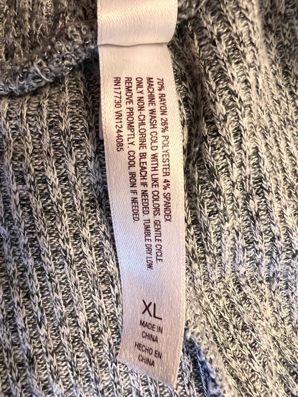 LIKE NEW - Size XL - Gilligan & O'malley Pajama Pants - Grey - Picture 2 of 4